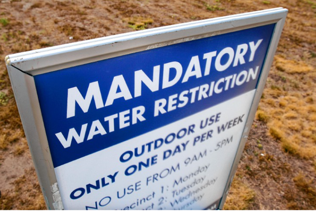 Water Restriction sign